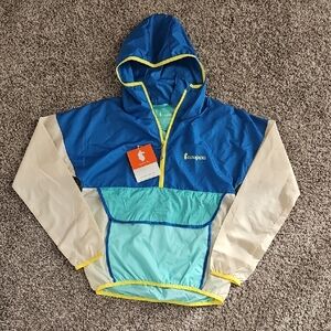 Cotopaxi Blue and Cream Teca Windbreaker Size XS